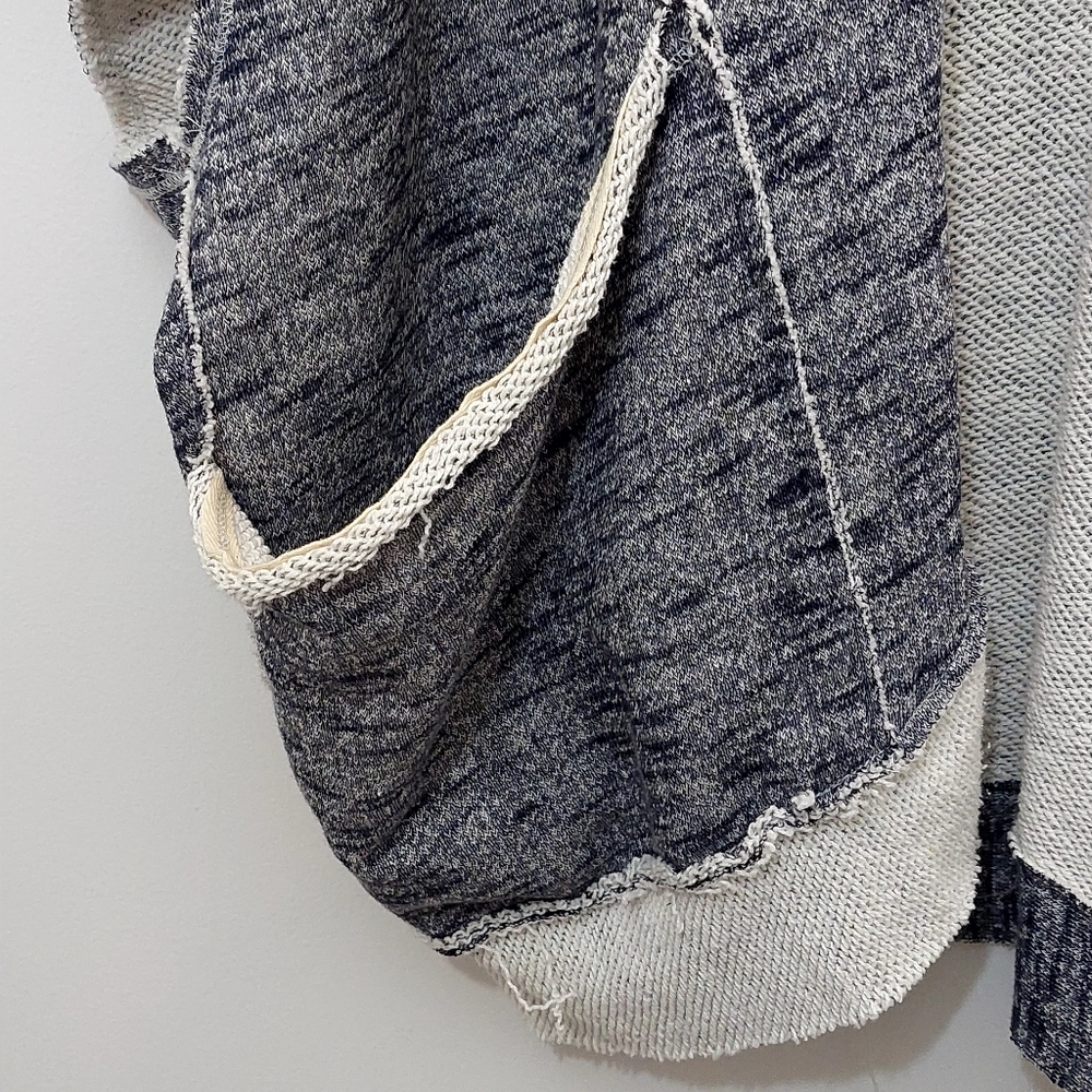 Soft Surroundings Women's Size Large Extra Cardigan Sweater Gray White Lagenlook - Picture 4 of 8